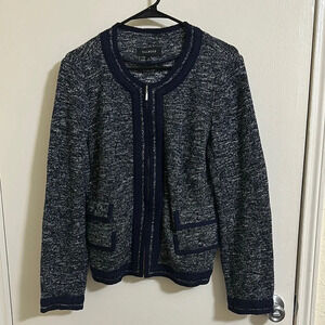 EUC Talbots Navy Zip Cardigan Jacket